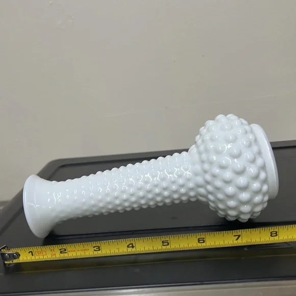 Mille White Glass Long Neck Vase - Picture 4 of 5